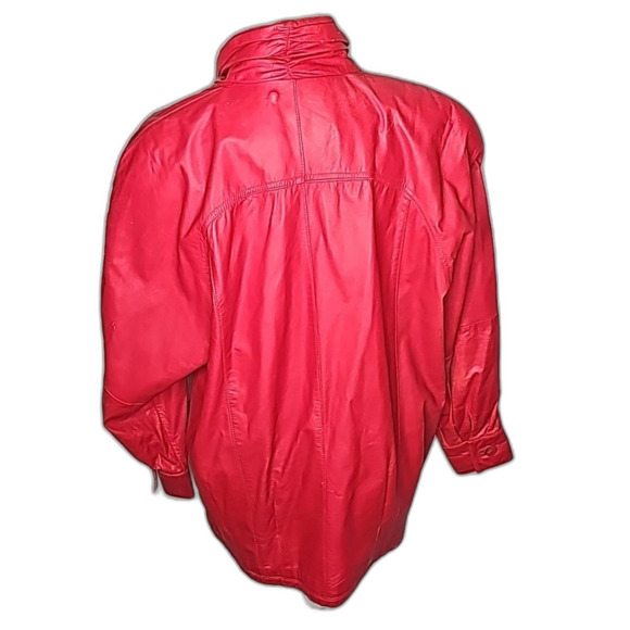 Jacket by Pelle Y2K Leather Red Size Medium - Picture 4 of 11